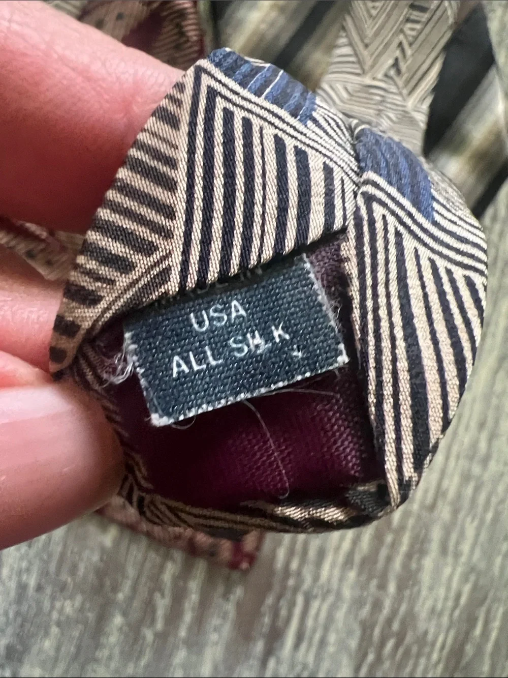 5 Men's Burgundy,browns & golds Patterned Silk Tie - Classic Formal Accessory.